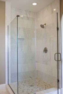 Shower in bathroom