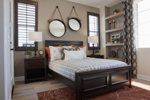 Interior of domestic bedroom
