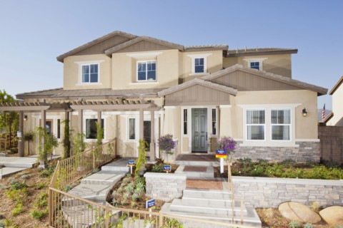 Front exterior of two story house