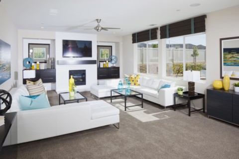 Interior of contemporary living room