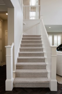 Stairs with banister at home