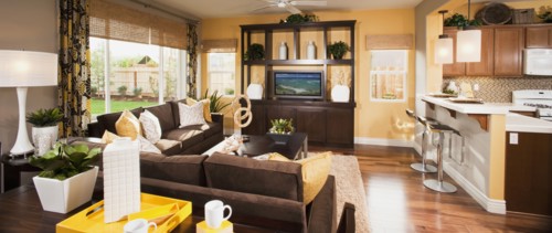 Large sectional sofa in traditional living room