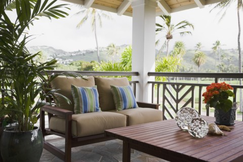 Loveseat on back porch