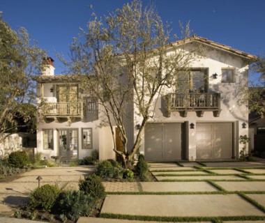 Front exterior contemporary home with garage