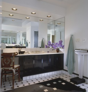 Interior of contemporary bathroom