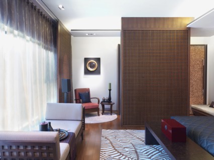 Elegant sitting area in bedroom
