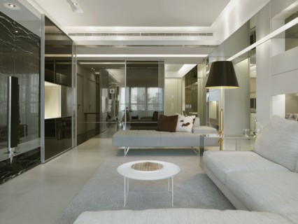 Living room with modern furniture