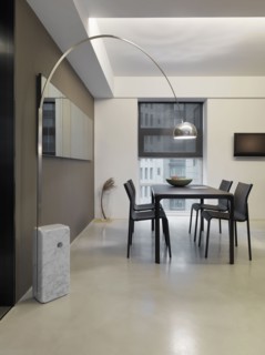 Simple brown modern dining room