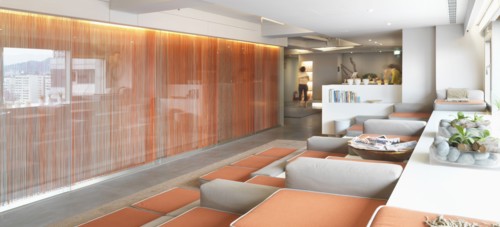 Seat cushions in modern waiting room