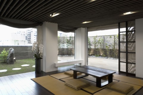 Simple modern asian dining room