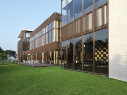 Side exterior modern building