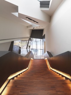 View down modern staircase