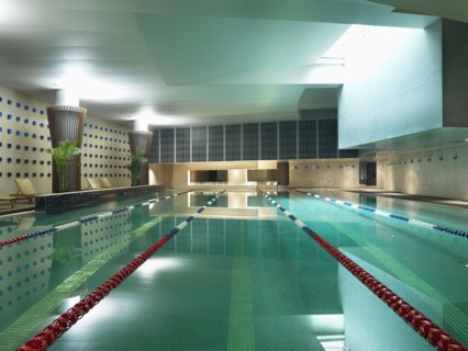 Large tile indoor swimming pool