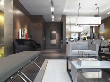 Low angle detail modern living room