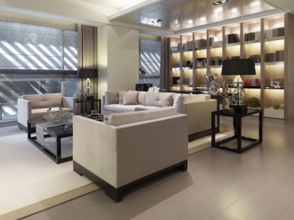 Living room with modern furniture