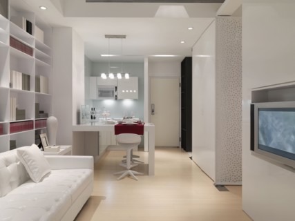 Bright white modern interior