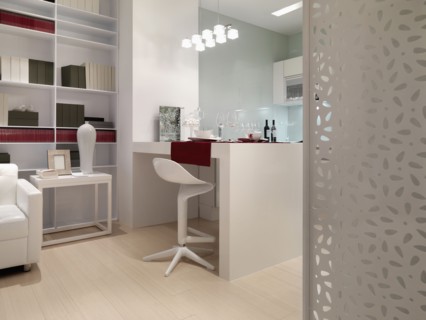 Detail dining area modern interior