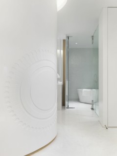 White hallway in modern home