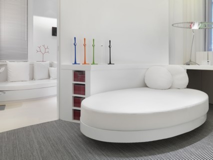Bright white modern interior