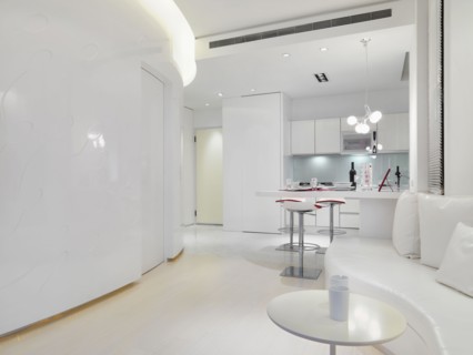 White monochromatic modern interior