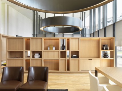 Modern wood bookcase