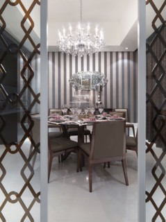 Elegant dining room in contemporary home