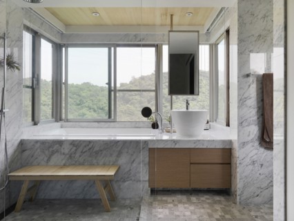 Modern marble bathroom