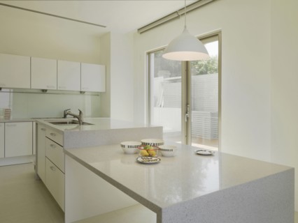 Clean modern kitchen with island