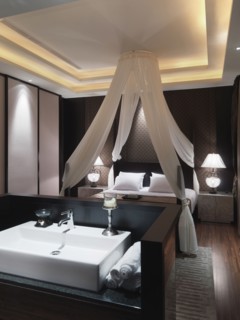 Sink in modern bedroom