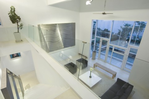 Overhead view modern living room