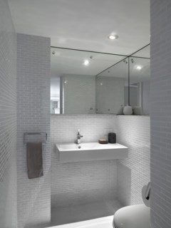 Modern white half bath