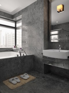 Modern marble bathroom