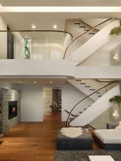 Modern interior with multiple stories