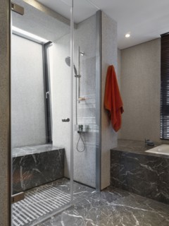 Modern marble bathroom