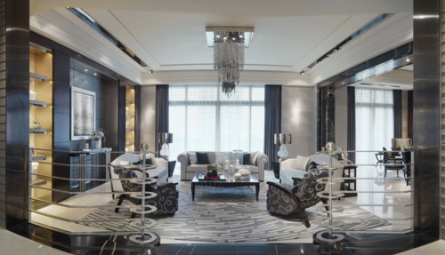 Living room in elegant home