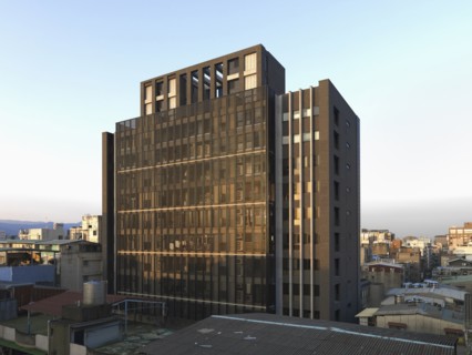 Front exterior high rise apartment building