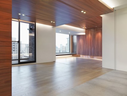 Brightly illuminated modern interior