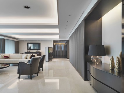 Hallway through modern home