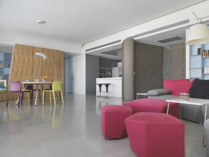 Living room and dining room in modern home