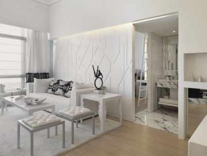Monochromatic modern living room
