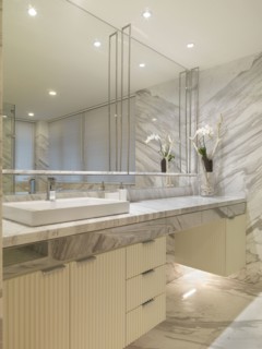 Modern marble bathroom