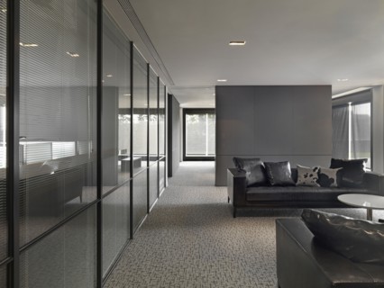 Interior of modern office lobby