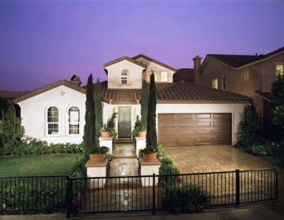 Front Exterior of Traditional Stucco House