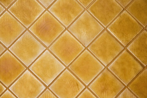 Detail of Yellow Tile Wall