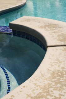 Detail of Stonework on Backyard Swimming Pool