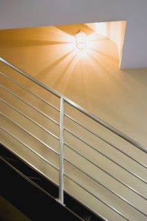 Detail of Contemporary Metal Staircase Railing