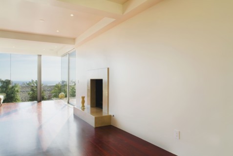 Empty Living Room with Fireplace
