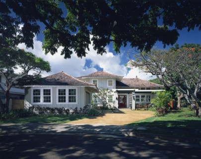 Front Exterior of Contemporary Coastal Home