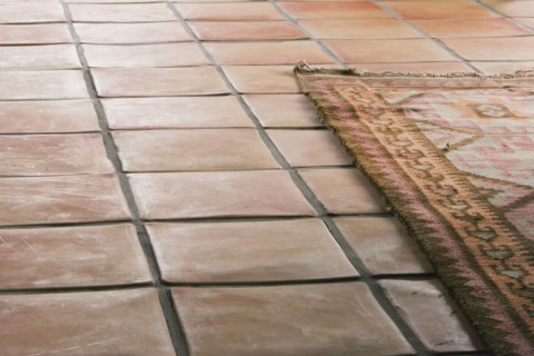 Detail of Tile Floor and Rug