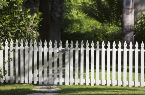 White Picket Fence with Gate